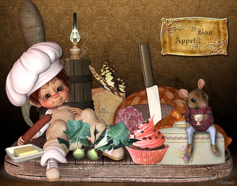 Child Chef with Mouse
