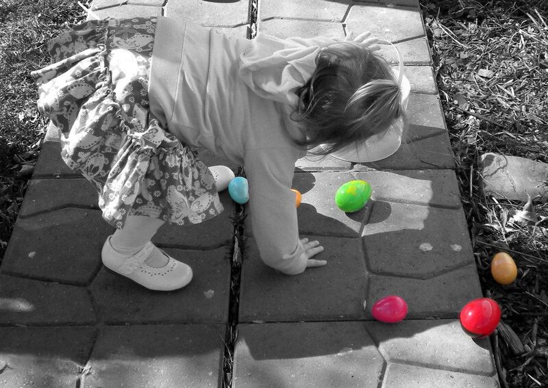 Child Collecting Eggs