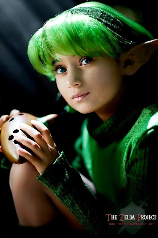 child cosplaying as link