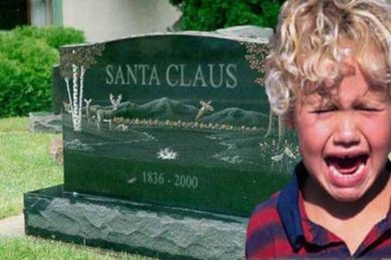 Child Crying at Grave