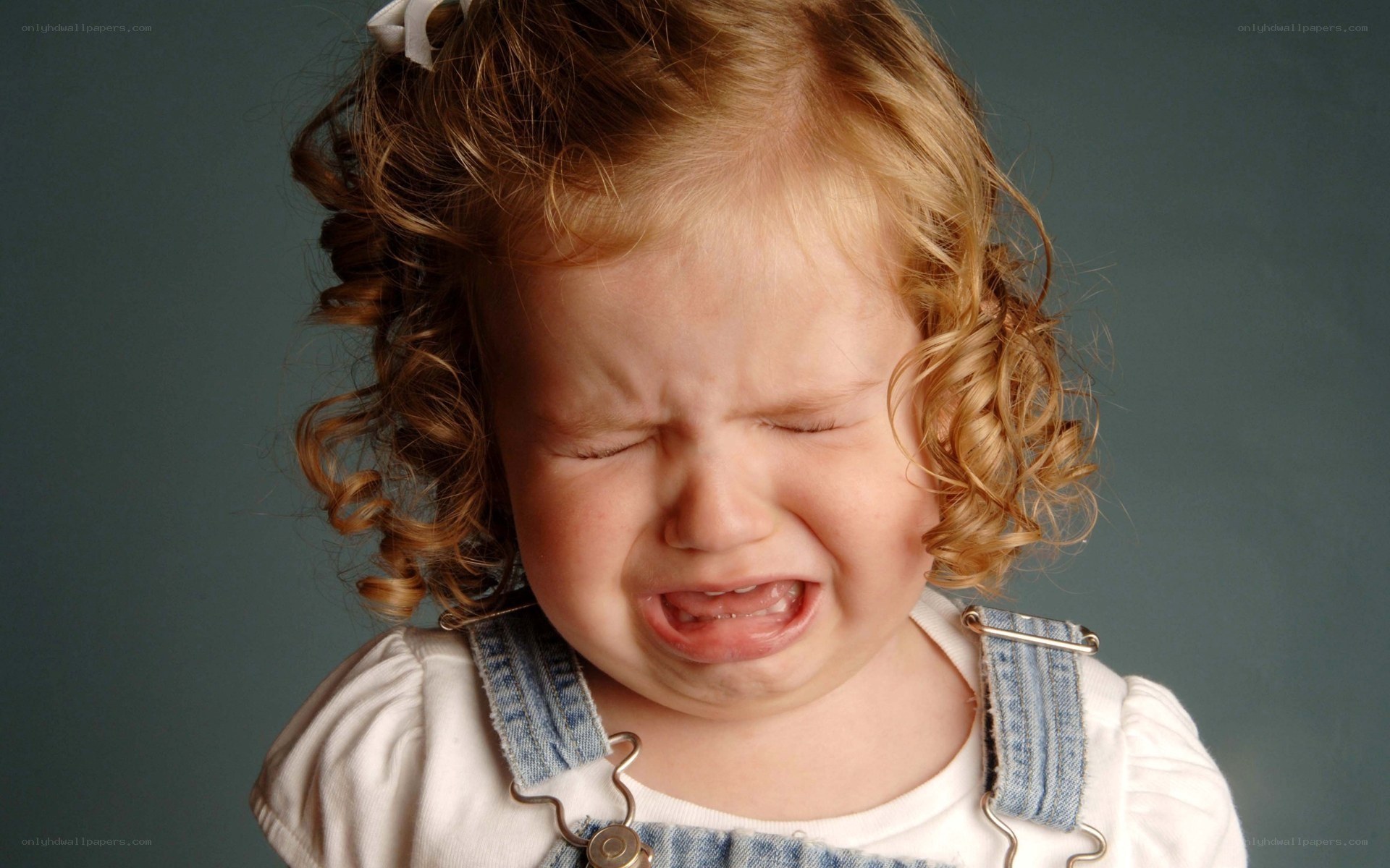 child crying in distress