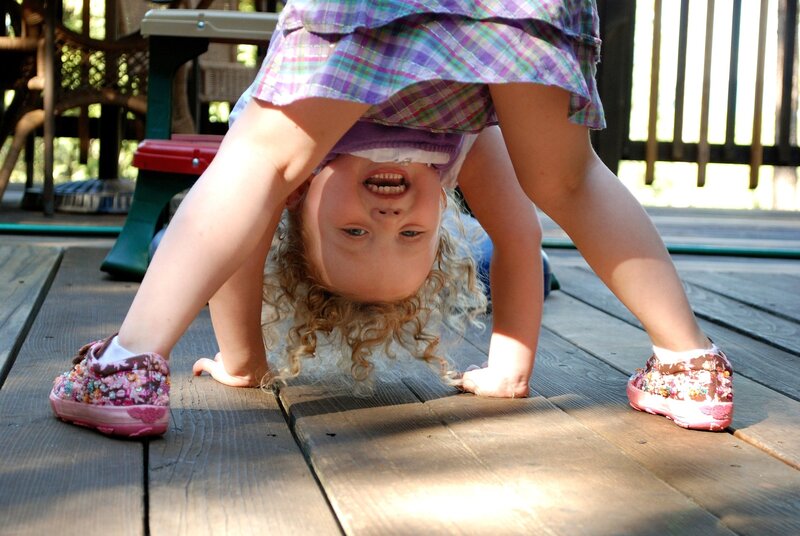 Child Doing Handstand