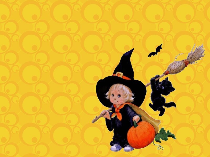 child dressed as a witch