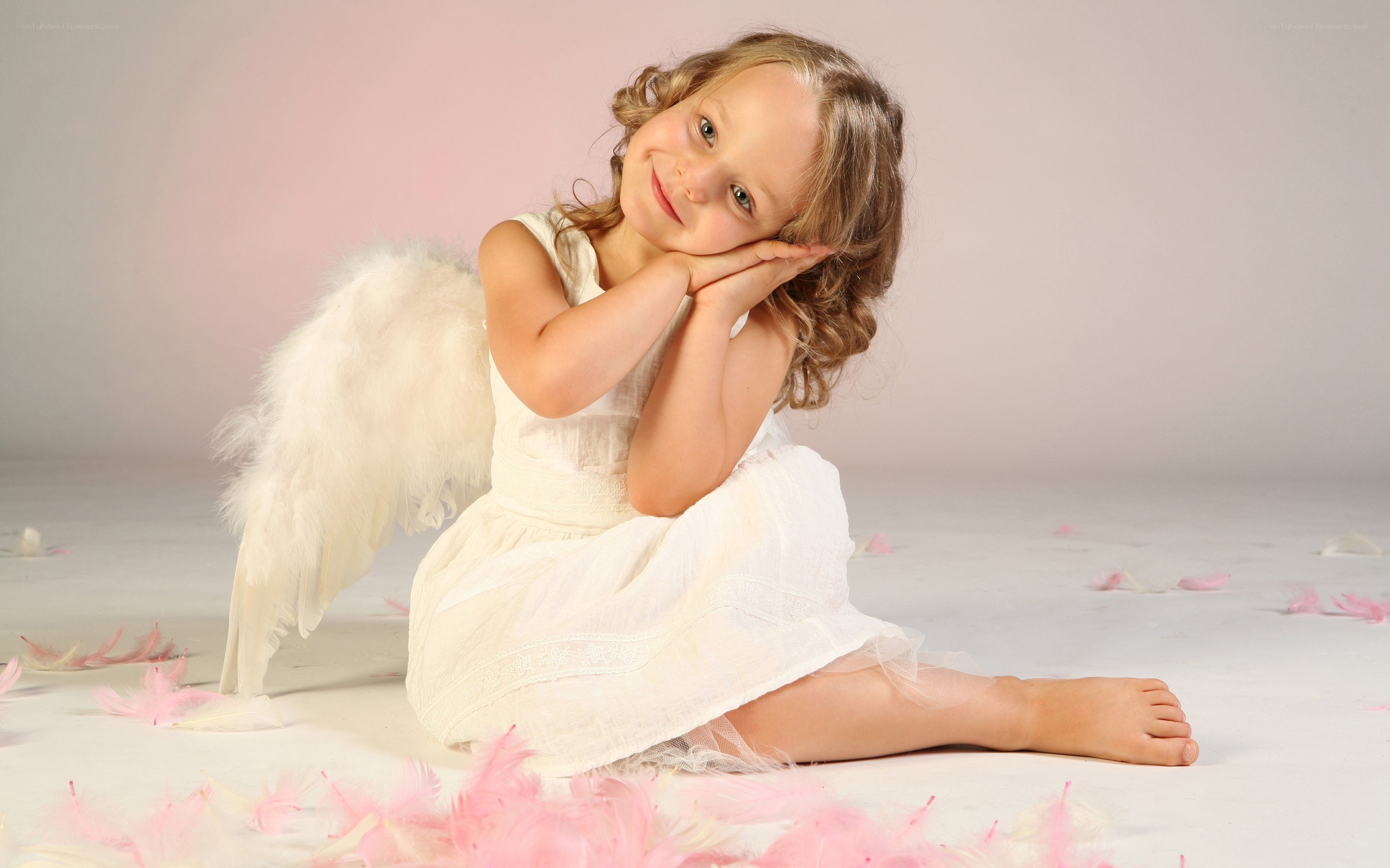 child dressed as an angel