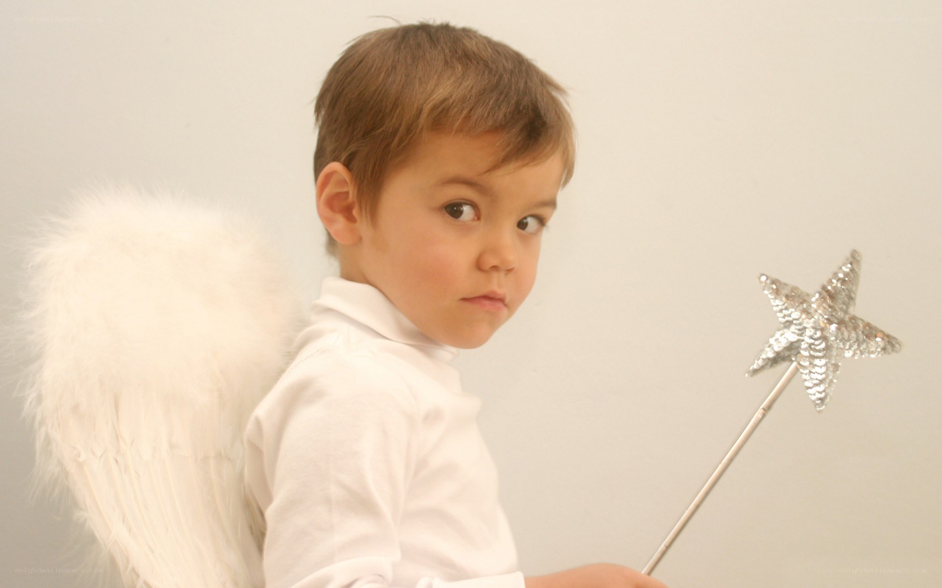 child dressed as an angel