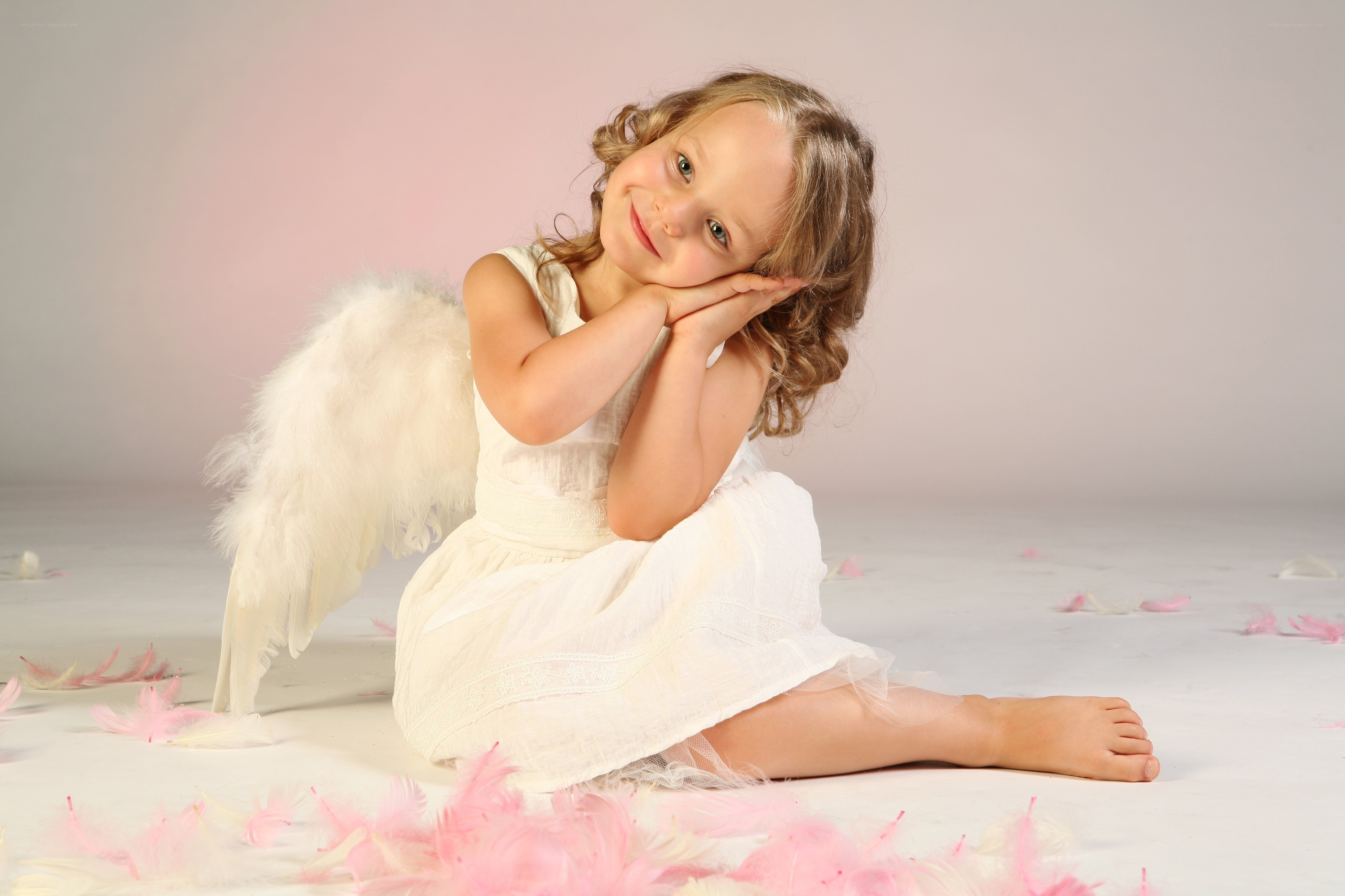 child dressed as an angel