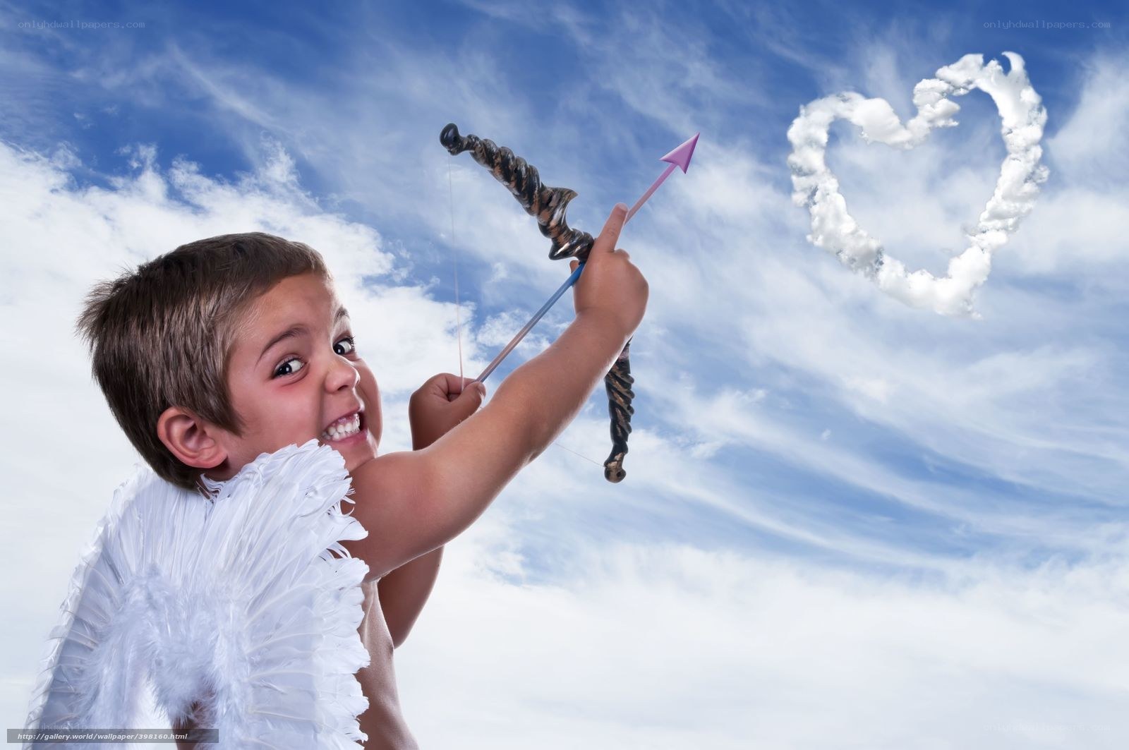 child dressed as cupid