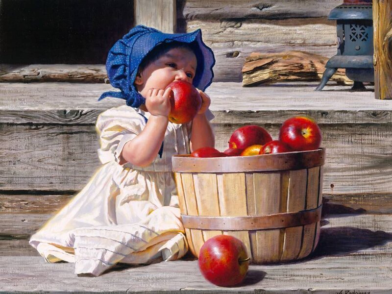 Child Eating Apple