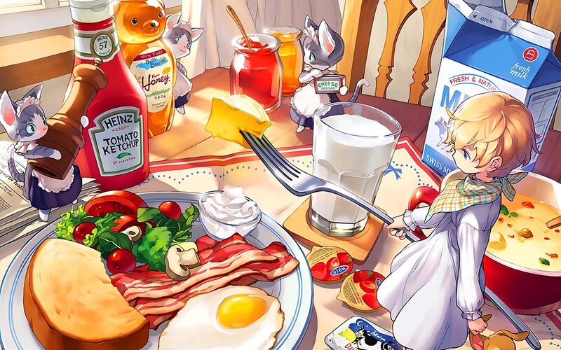 Child Eating Breakfast