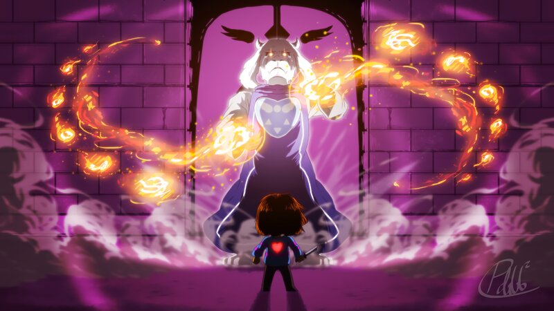 Child Facing Giant Monster — Purple