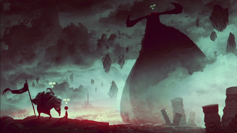 Child Facing Giant Monster