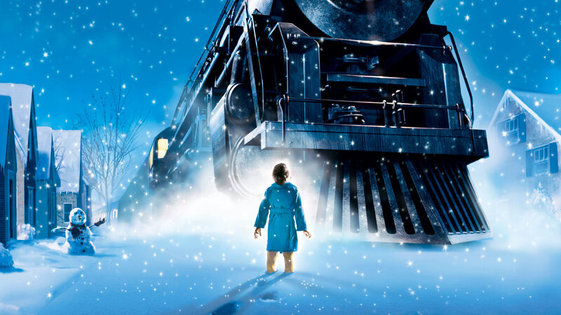 Child Facing Train — Blue