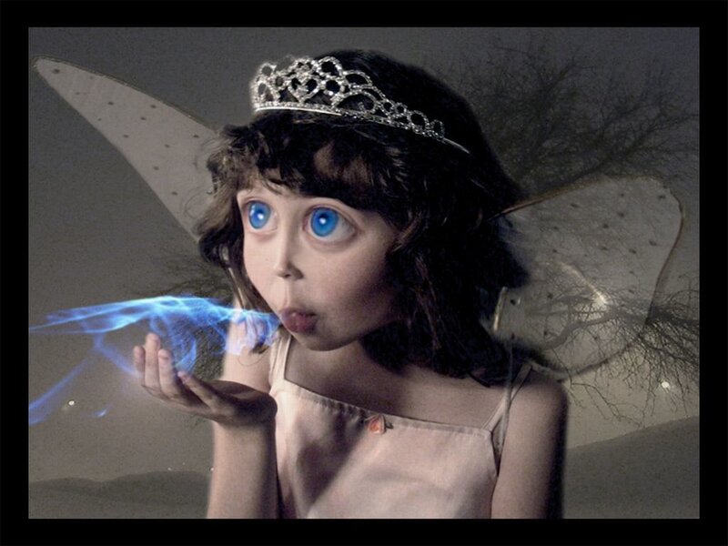 child fairy with blue energy