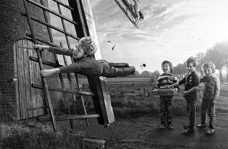 Child Falling from Ladder