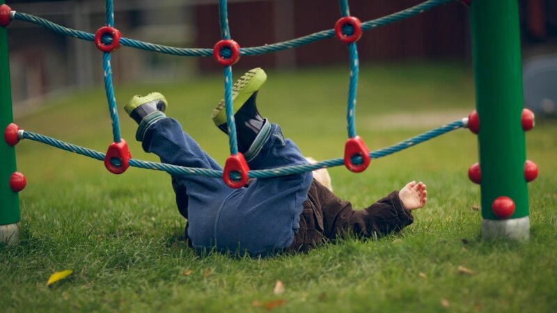 Child falling from playground