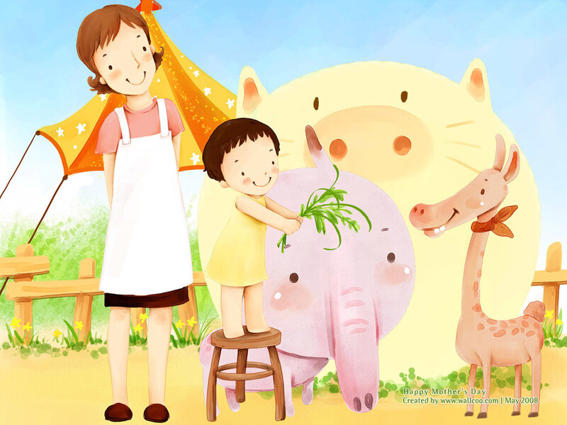 Child Feeding Animals
