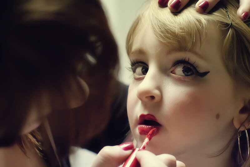 Child Getting Makeup