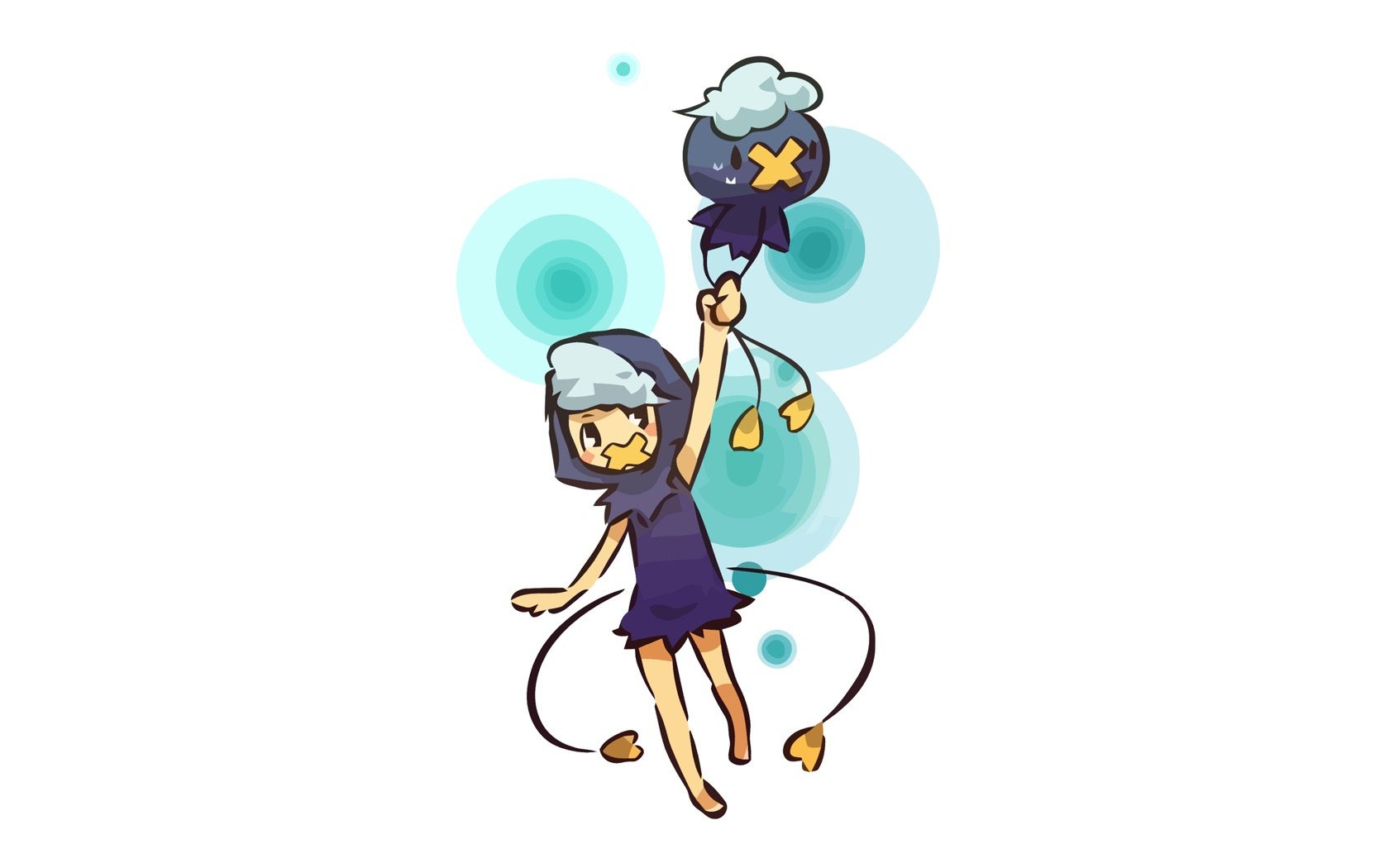 child holding a balloon