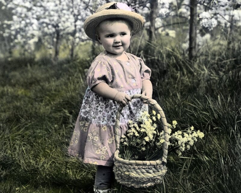 Child Holding Basket