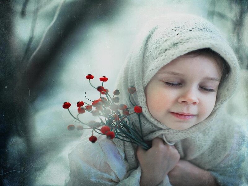 Child Holding Berries