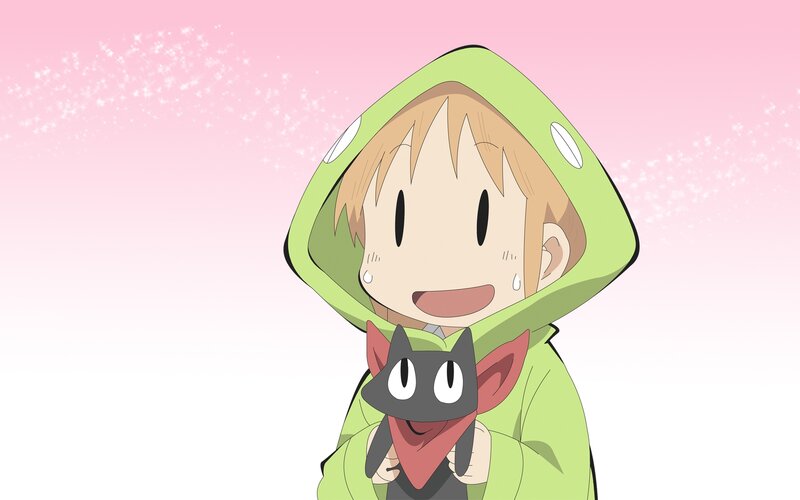 Child Holding Black Cat — Pink