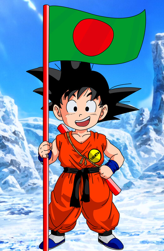 Child Holding Flag — Orange