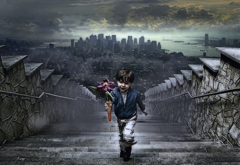 Child Holding Flower