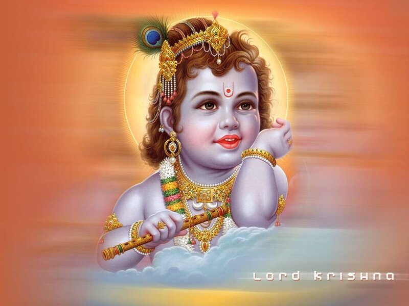 Child Holding Flute — Orange