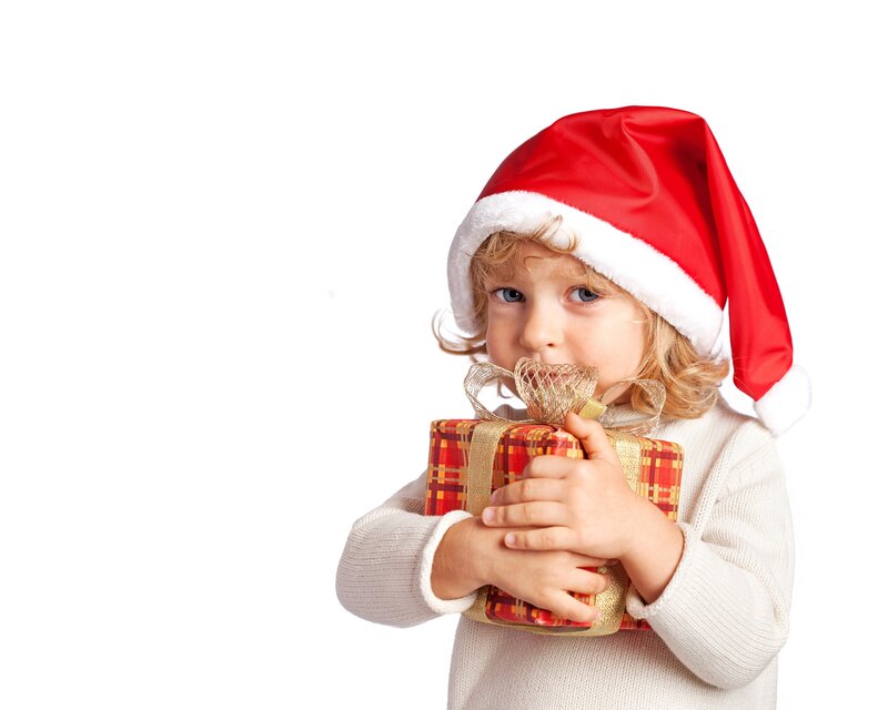 Child Holding Gift