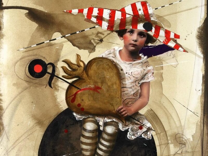 Child Holding Heart — Brown