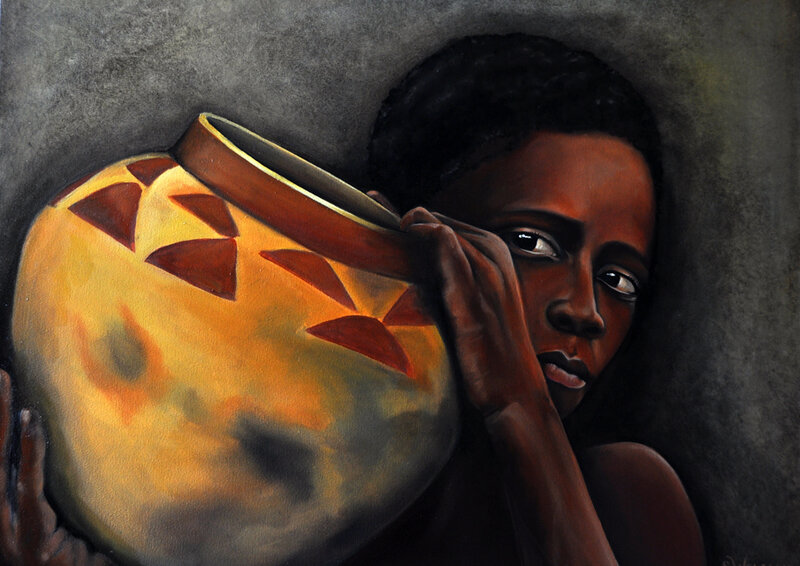 Child Holding Pottery