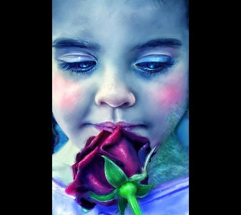 Child Holding Rose