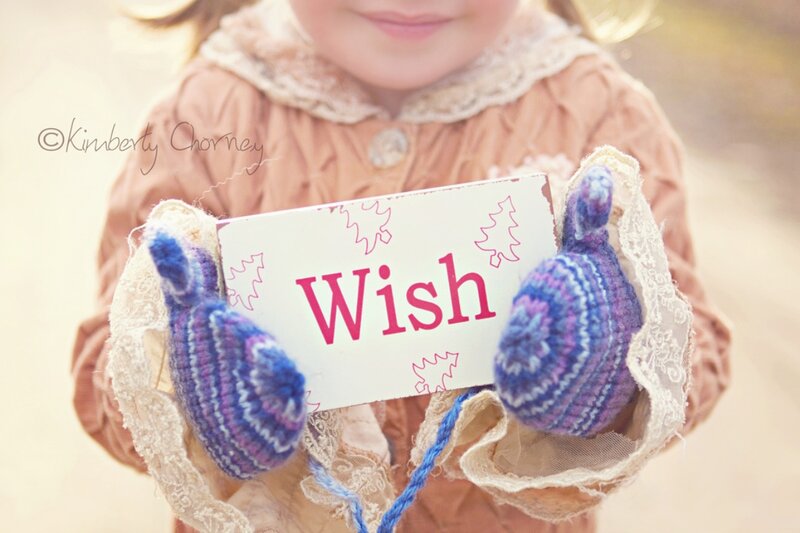Child Holding Sign — Blue