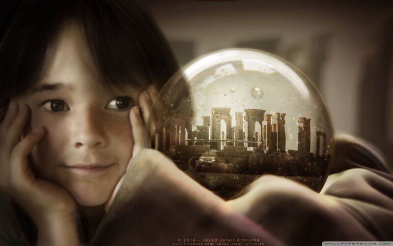 Child Holding Snow Globe