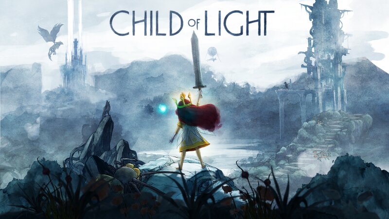 Child Holding Sword — Blue