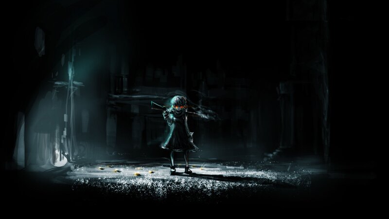 Child Holding Weapon — Black