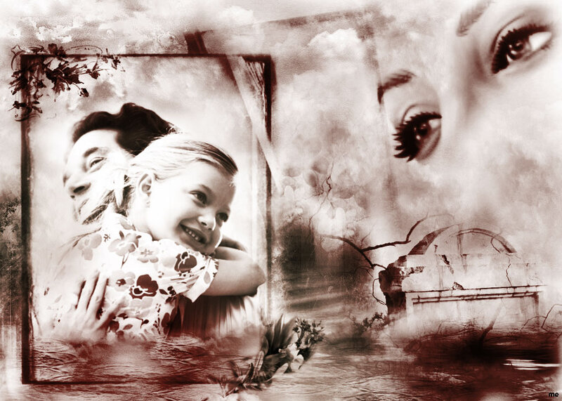 Child Hugging Adult — Brown