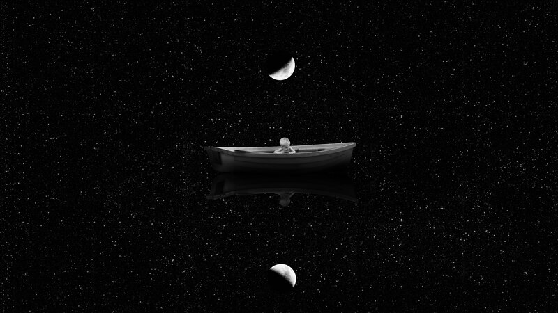 Child in a Boat — Black