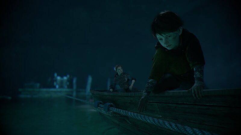 Child in a Boat — Dark Blue