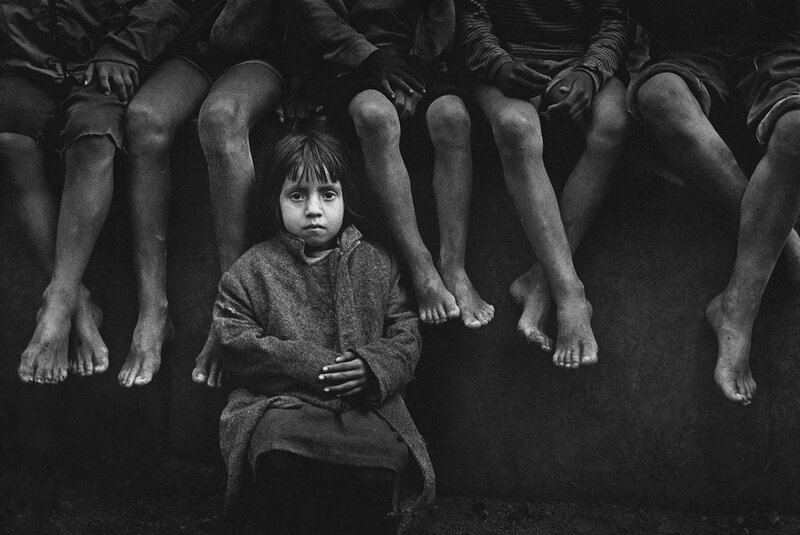 Child in a crowd of children