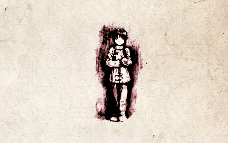 child in a dark doorway