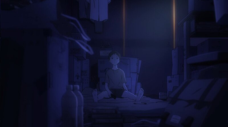 child in a dark room