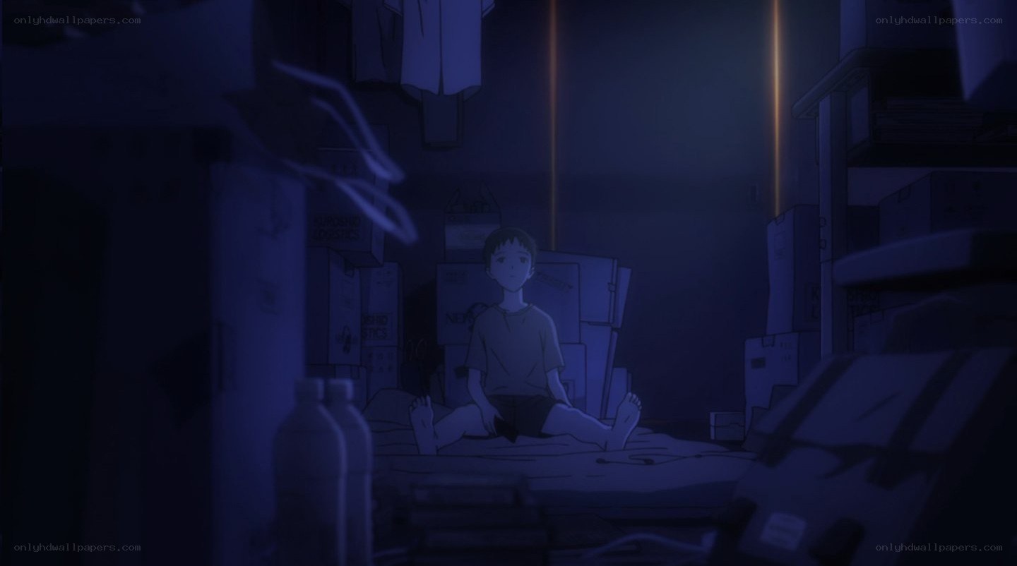 child in a dark room