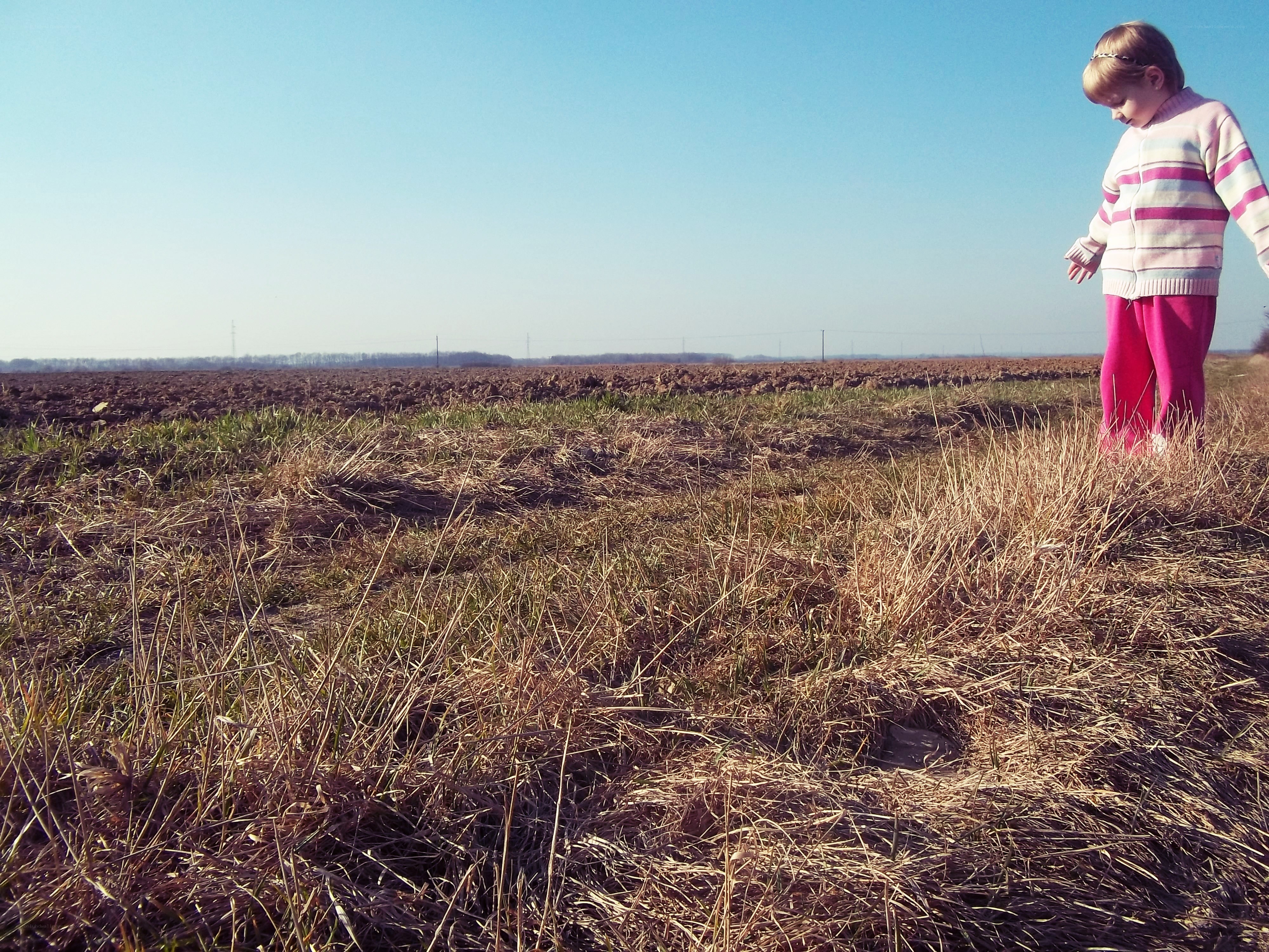 Child in a field