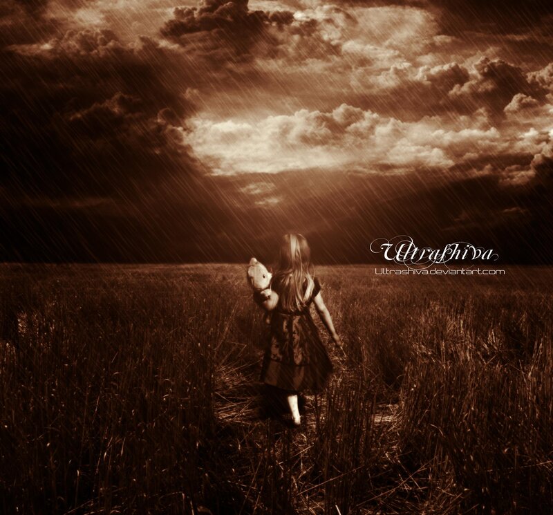 Child in a Field — Brown