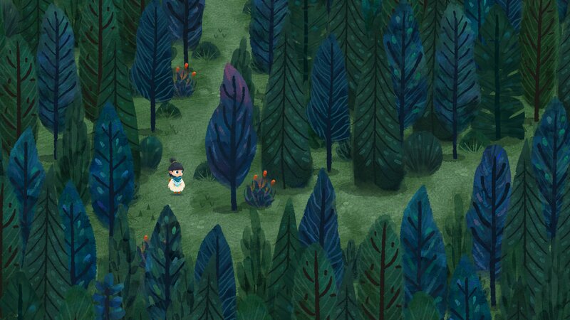 Child in a Forest — Green, Serene