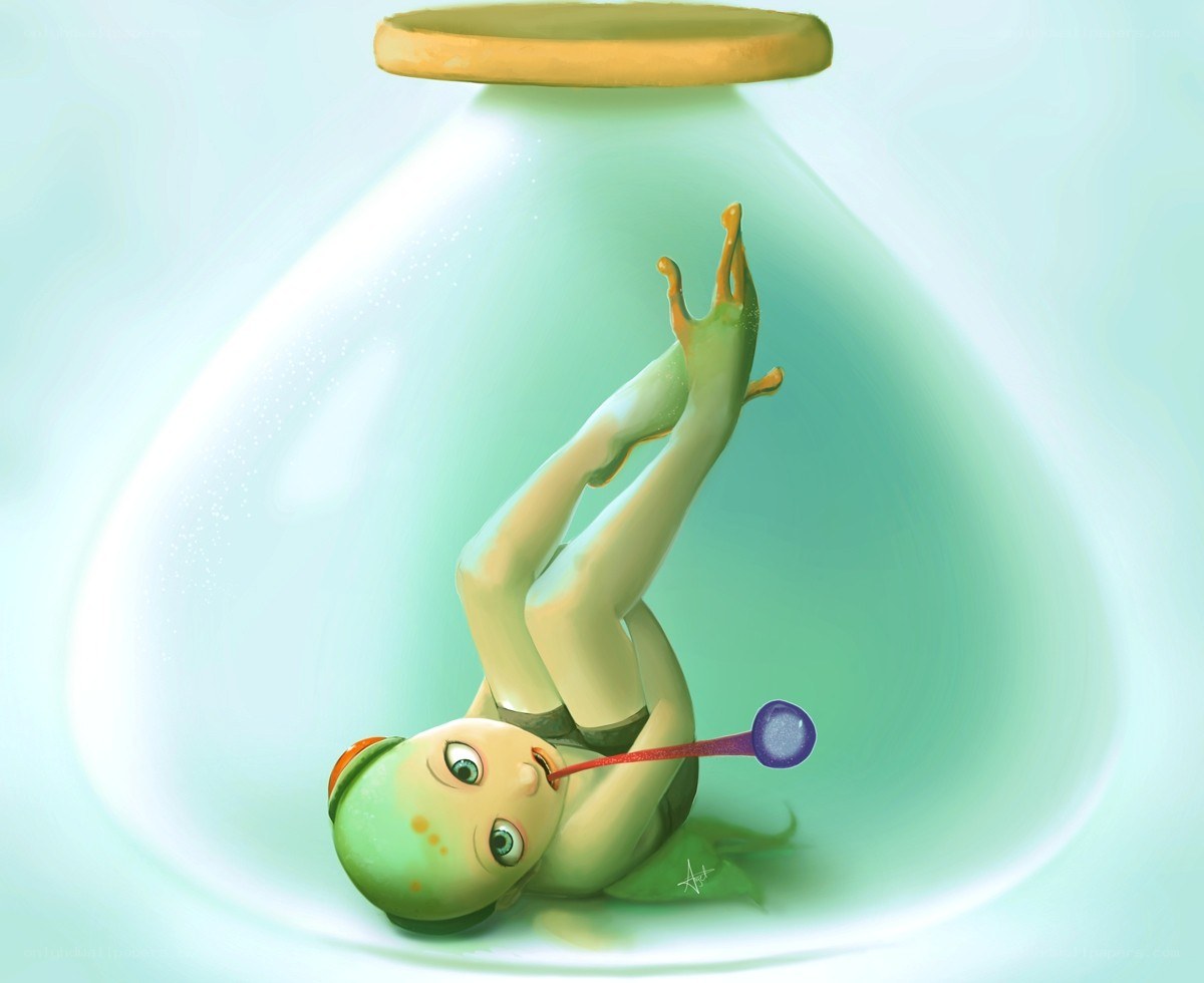 child in a glass jar