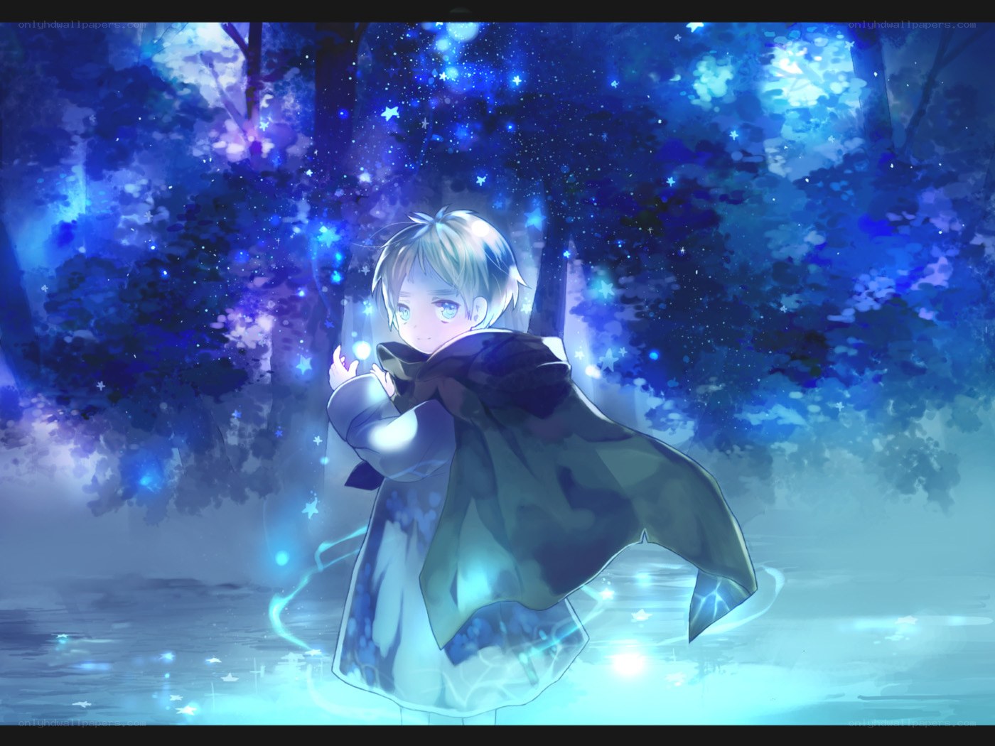 child in a magical forest