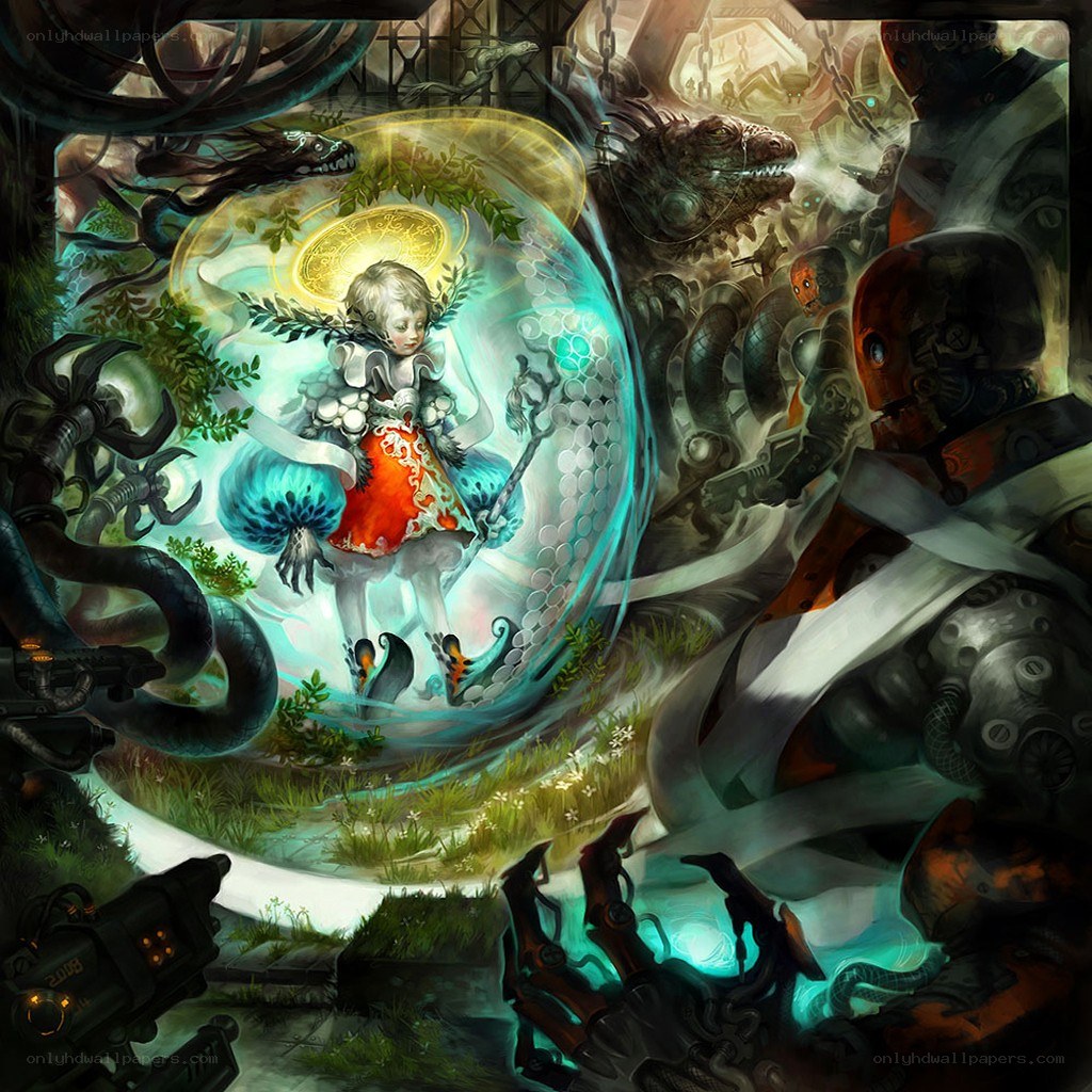 Child in a protective bubble
