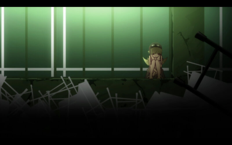 child in a ruined room